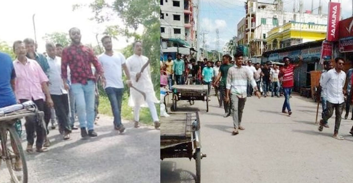দেশীয় অস্ত্র নিয়ে আ.লীগের মহড়া, বিএনপির ১৫ নেতাকর্মী আহত