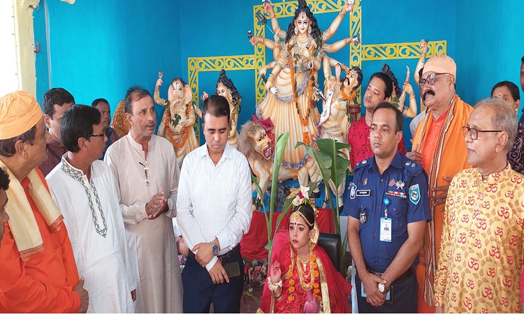 কুড়িগ্রামে উৎসাহ উদ্দীপনায় কুমারী পূজা অনুষ্ঠিত