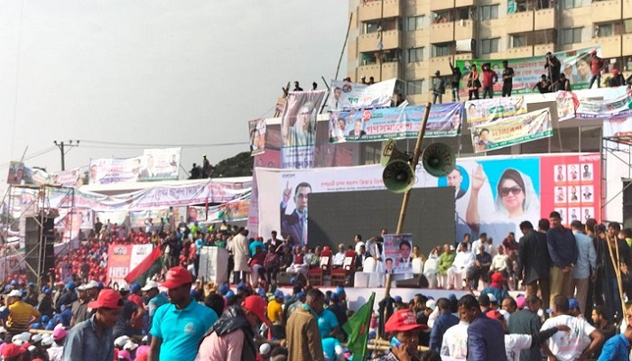 বিএনপির গণসমাবেশ চলছে
