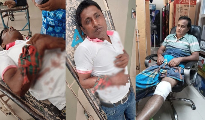 নাটোরে বিএনপির নেতাকর্মীদের ওপর মুখোশধারীদের হামলা, আহত ২০