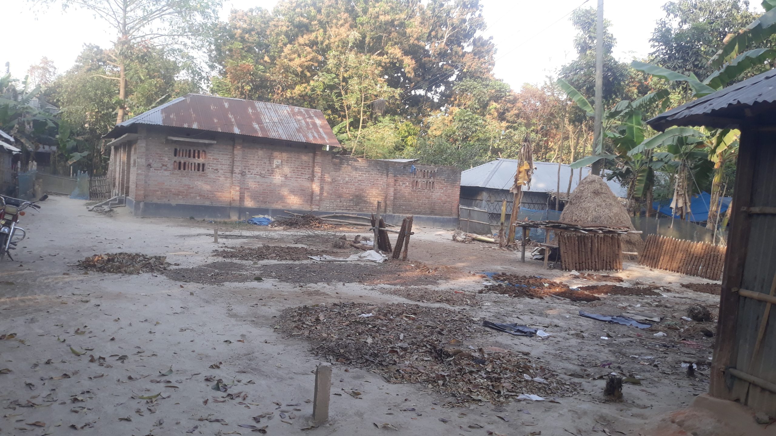 শিবগঞ্জে সরকারি জমি জর্ব্ব দখল করে পাকা ঘর নির্মান