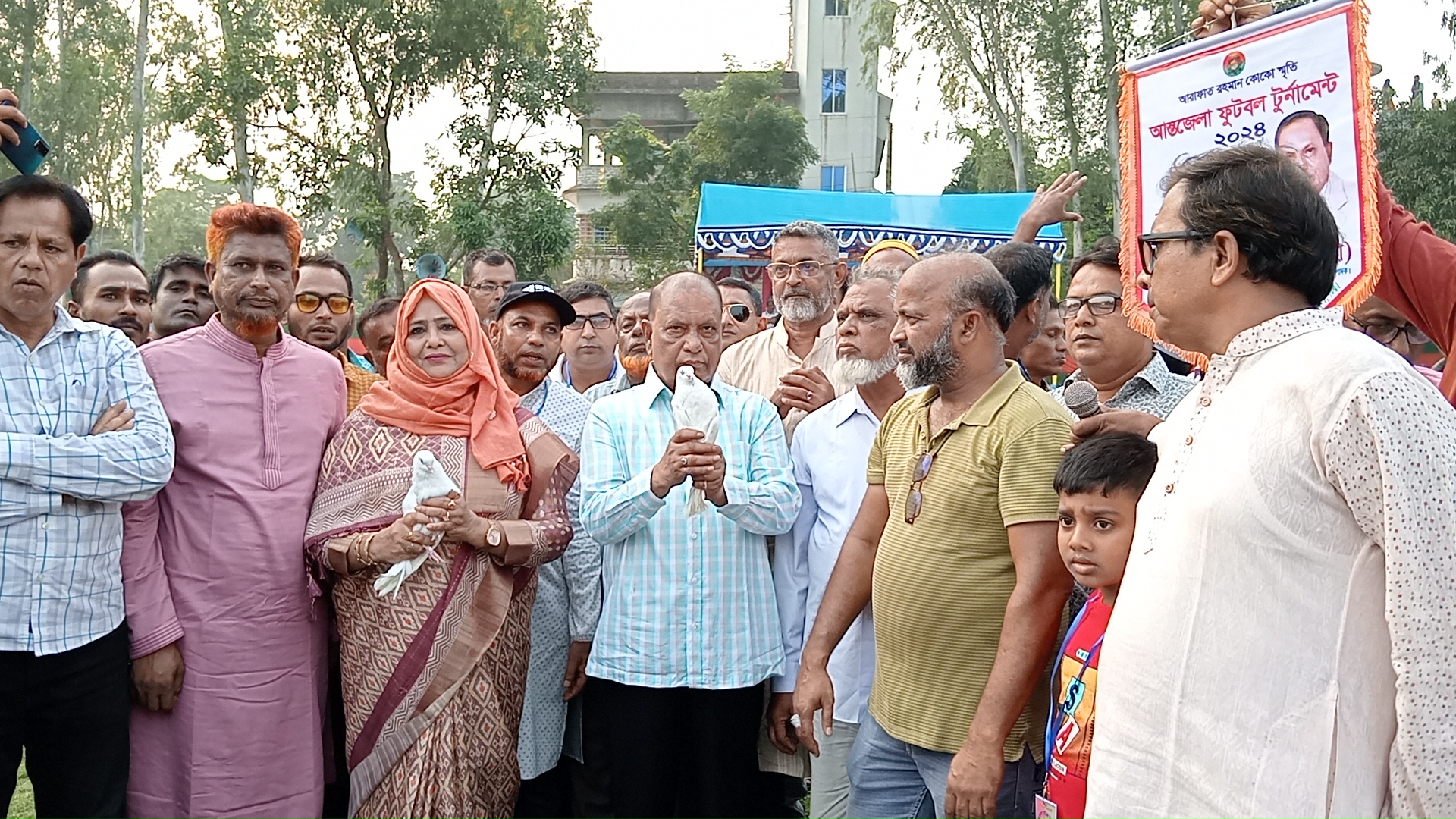 নজিপুরে আরাফাত রহমান কোকো স্মৃতি ফুটবল খেলার উদ্বোধন