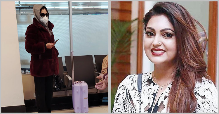 দেশ ছাড়ার সময় চিত্রনায়িকা নিপুণ আটক