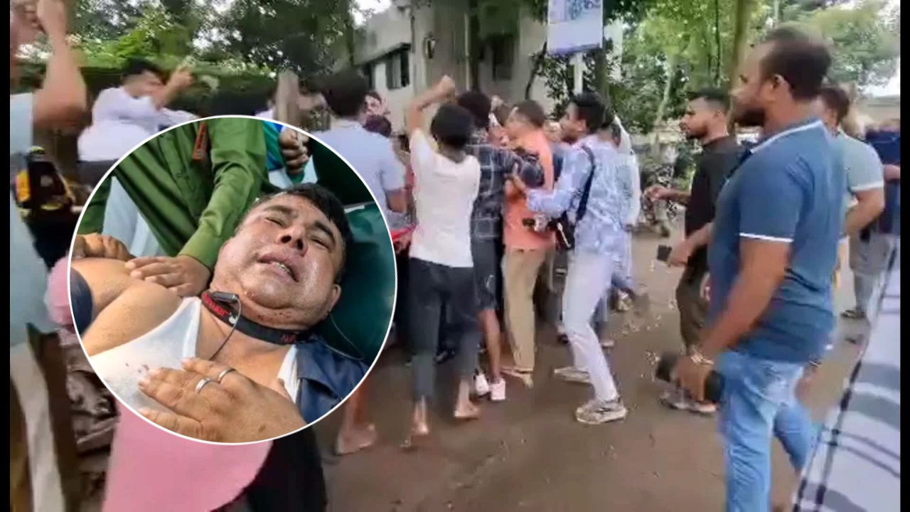 নরসিংদীতে সাংবাদিকের উপর সন্ত্রাসীদের হামলা