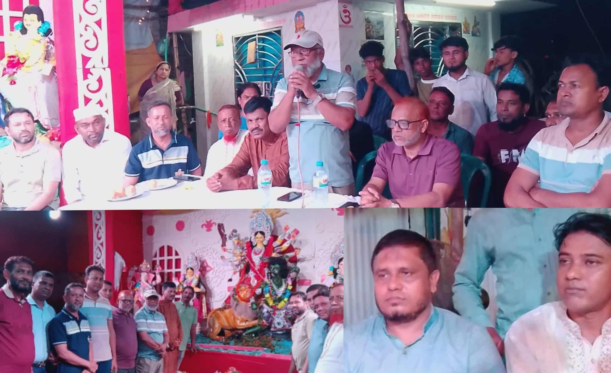 পাগলা বৈরাগীবাড়ি পূজা মন্ডপ পরিদর্শন করলেন ফতুল্লা থানা বিএনপির শীর্ষ নেতৃবৃন্দ