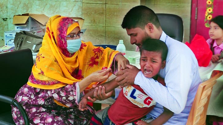৮ দিনে হামের টিকা পেয়েছে ৯ লাখ ৪৩ হাজার শিশু