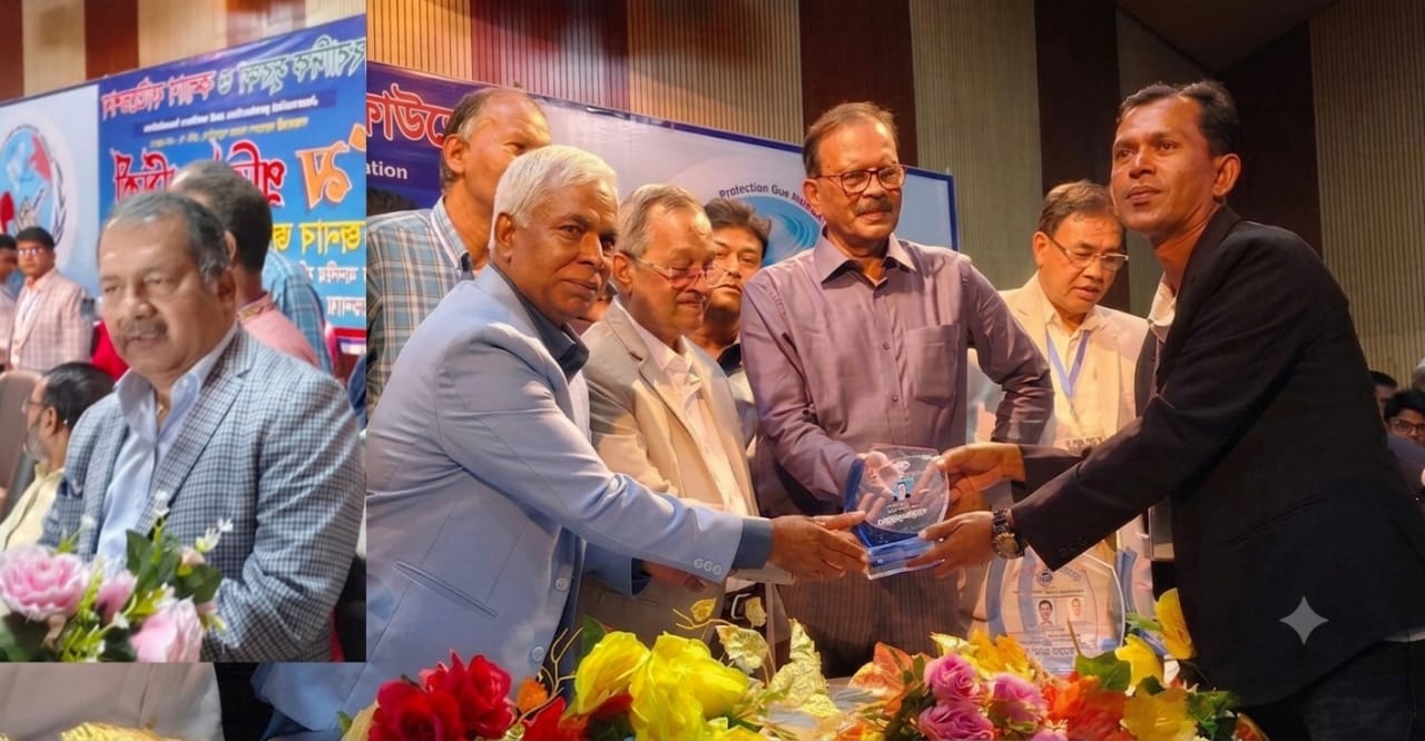 গুণী সাংবাদিক সম্মাননা স্মারক পেলেন এস এম জহিরুল ইসলাম বিদ্যুৎ