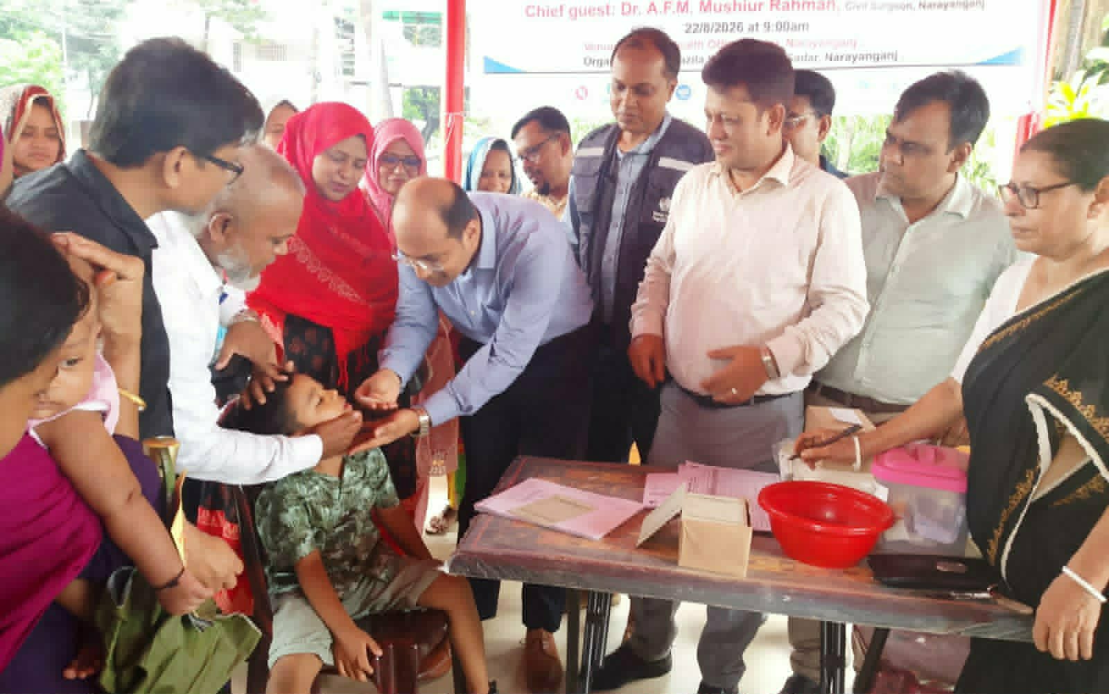 না.গঞ্জে কলেরা ভ্যাকসিন ক্যাম্পেইনের উদ্বোধন