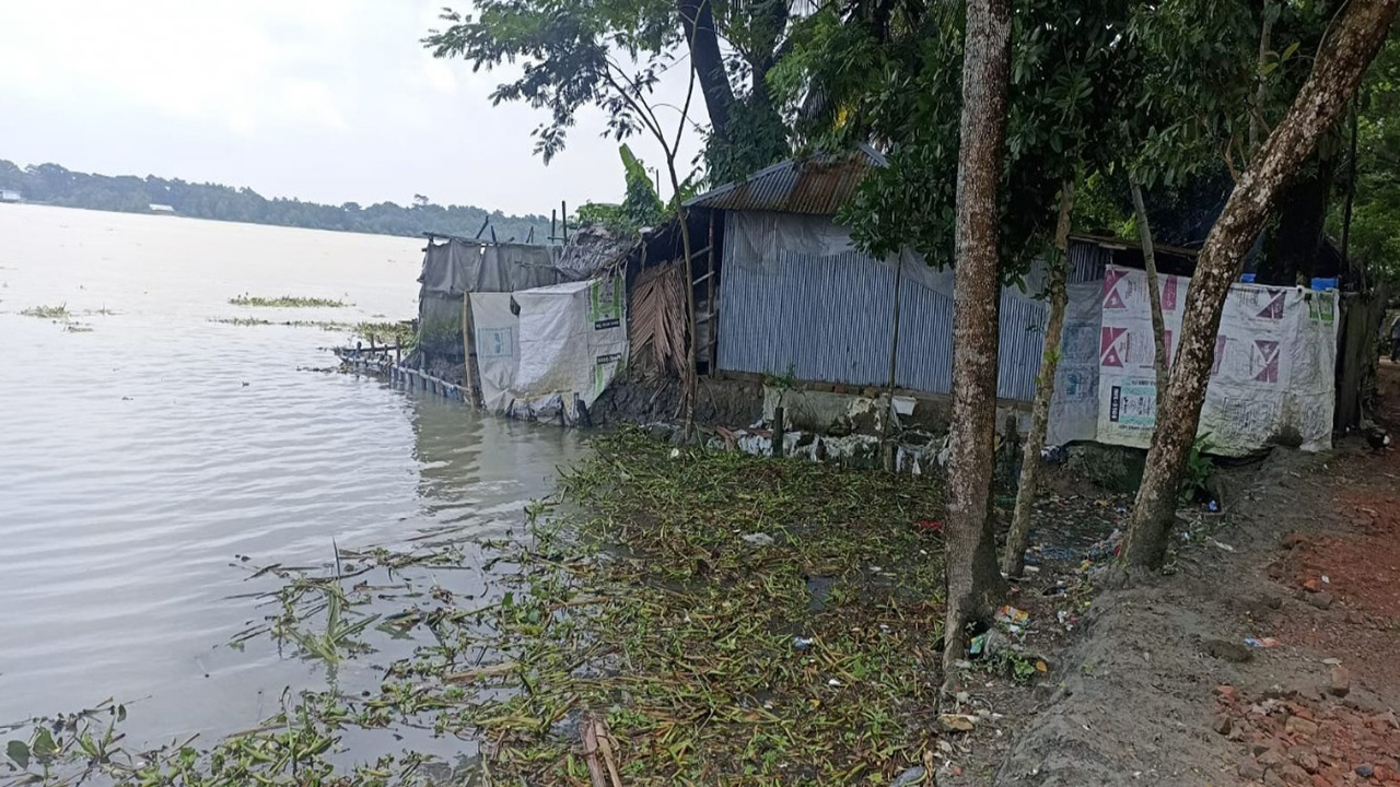 মোরেলগঞ্জে পানগুছি নদীর ভাঙনে হুমকির মুখে জনবসতি ও গুরুত্বপূর্ণ সড়ক!