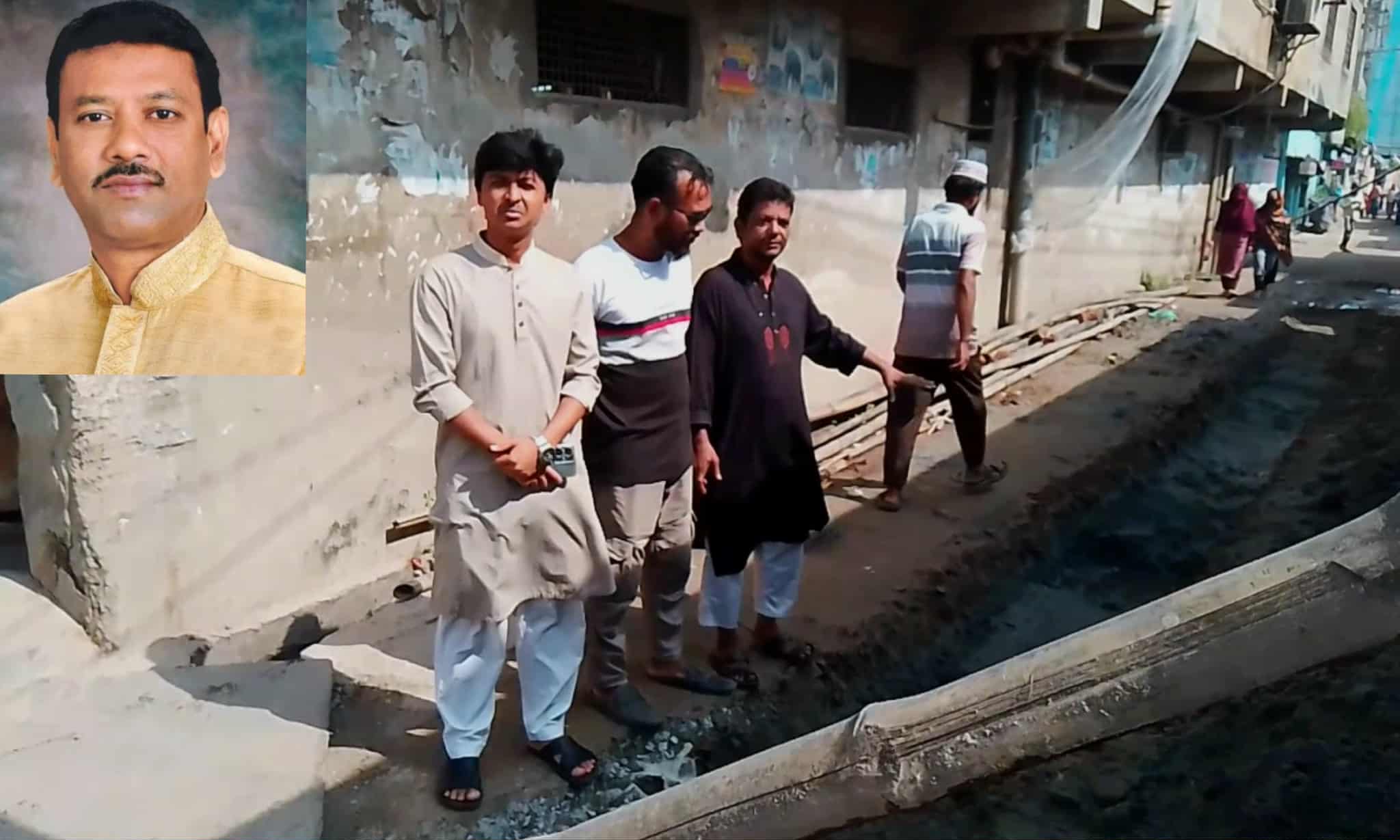 সেন্টু চেয়ারম্যানের নির্দেশনায় পাগলা পূর্বপাড়া বৈরাগী বাড়ি এলাকার রাস্তায় আরসিসি ঢালাই ও ড্রেনের কাজ শুরু