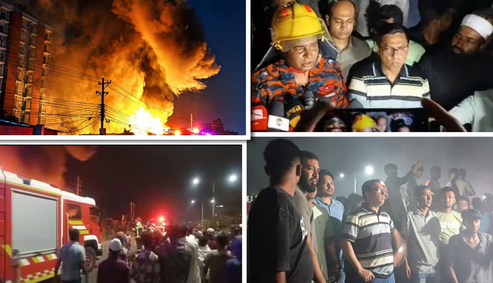 ফতুল্লার কায়েমপুরে ভয়াবহ আগুন, ঘটনাস্থল পরিদর্শনে ডিসি 