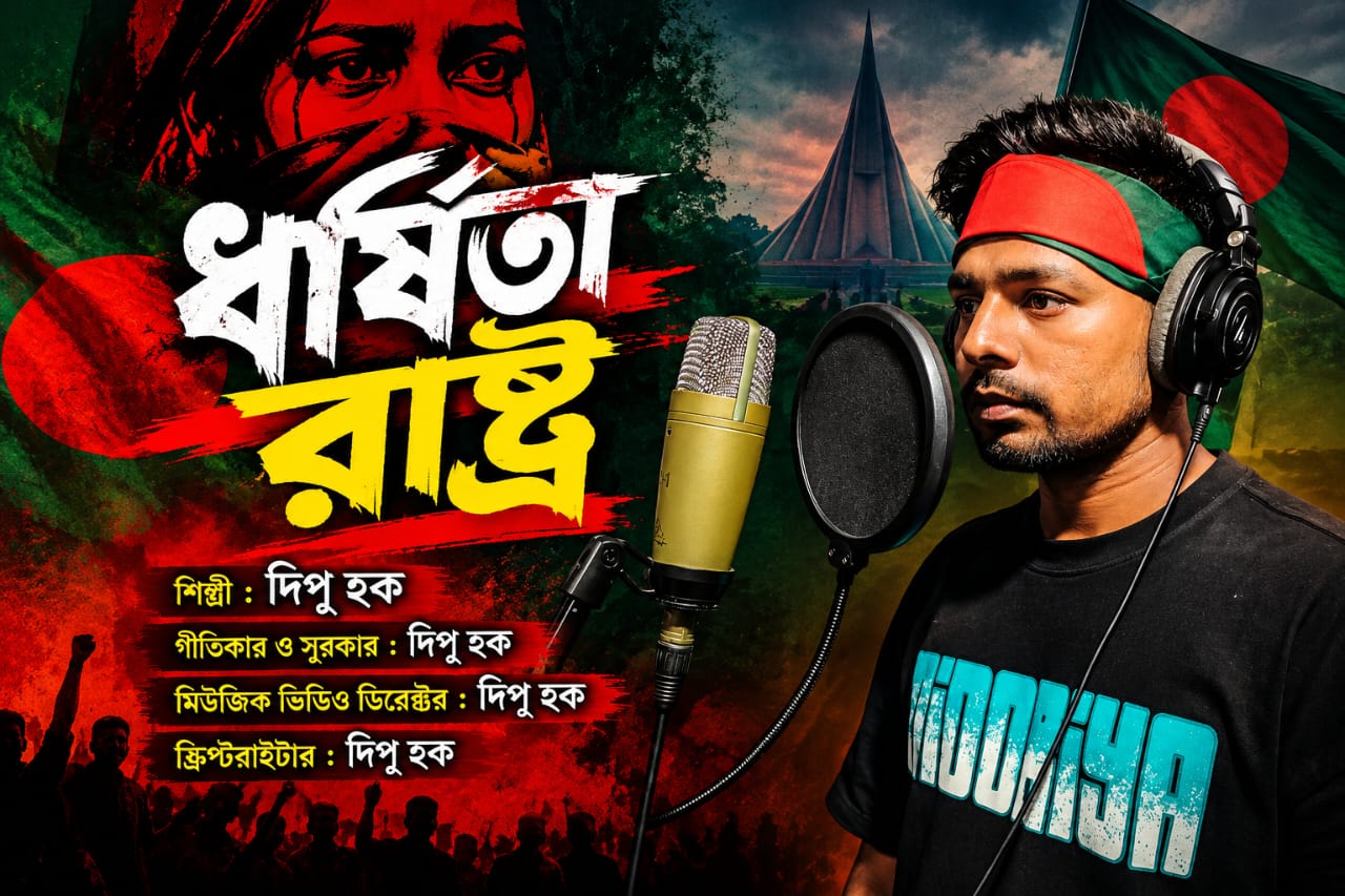 ২০ অক্টোবর মুক্তি পাচ্ছে দিপু হকের প্রতিবাদী গান ‘ধর্ষিতা রাষ্ট্র’